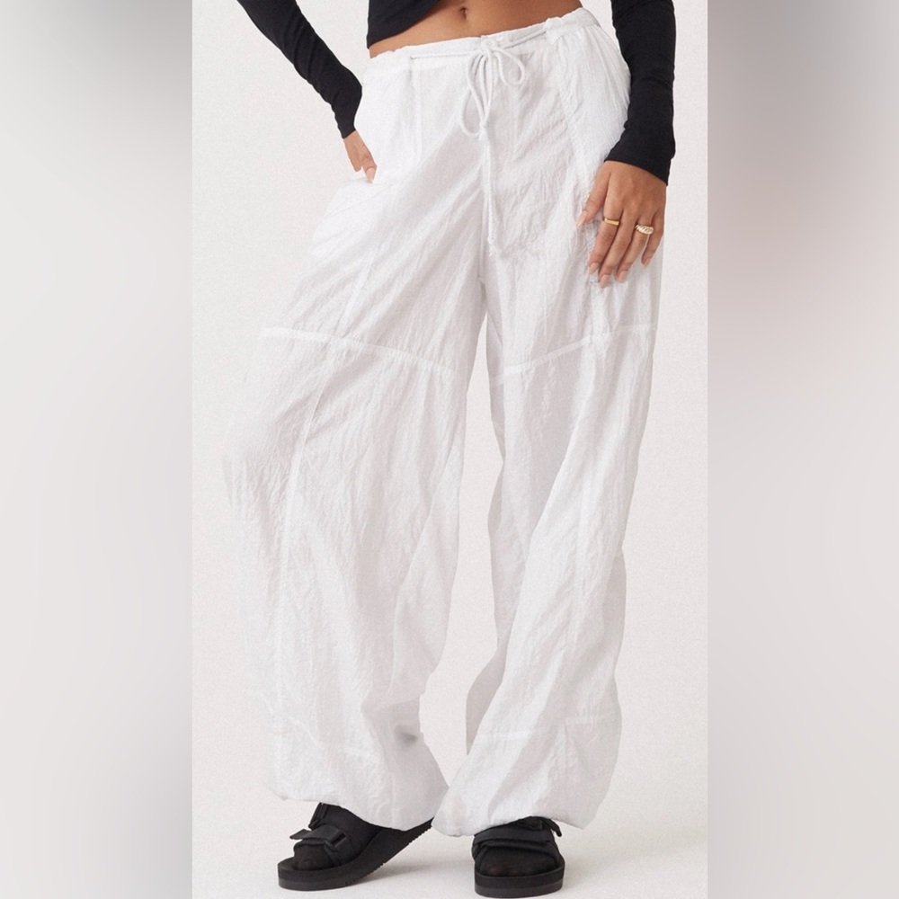 White Parachute Pants